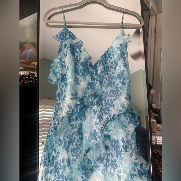 NWT ASOS Tiered Ruffle Cami Slip Floral Maxi Dress - Picture 4 of 14